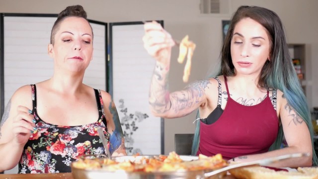 Porn Star Mukbang: Episode 1- Nikki Sequoia and Sheena Rose - Nikki Sequoia, Sheena Rose, Summer Hart