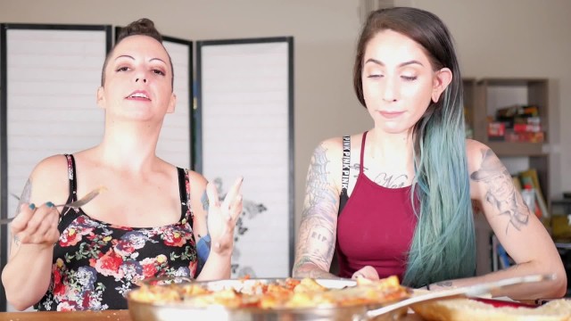 Porn Star Mukbang: Episode 1- Nikki Sequoia and Sheena Rose - Nikki Sequoia, Sheena Rose, Summer Hart