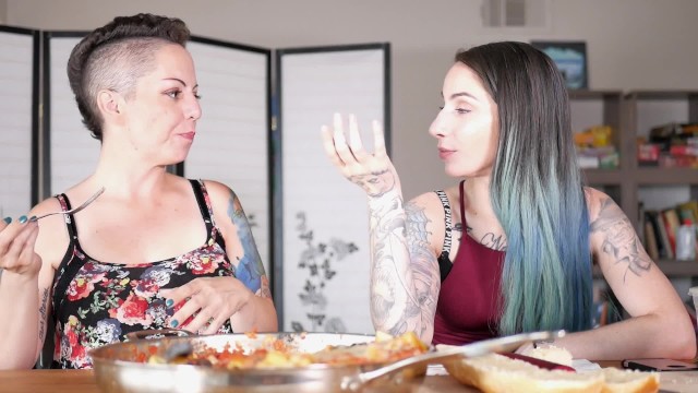 Porn Star Mukbang: Episode 1- Nikki Sequoia and Sheena Rose - Nikki Sequoia, Sheena Rose, Summer Hart