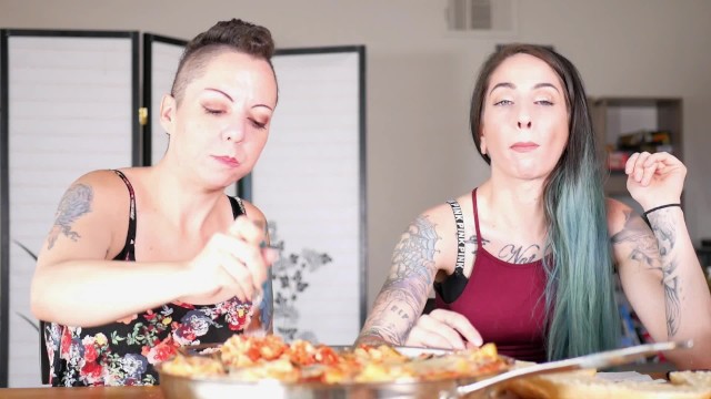 Porn Star Mukbang: Episode 1- Nikki Sequoia and Sheena Rose - Nikki Sequoia, Sheena Rose, Summer Hart