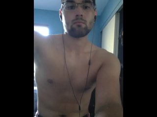 Matteo Milks His Cock While Watching Porn