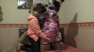 Bondage Fleshlight Amusement In A Fursuit