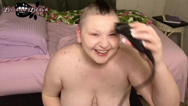 Pretty Big Tit BBW Babe Having Fun Shaving Her Head Pornhubcom