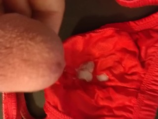 Cumming into Red Thong (for SALE) - Part 2