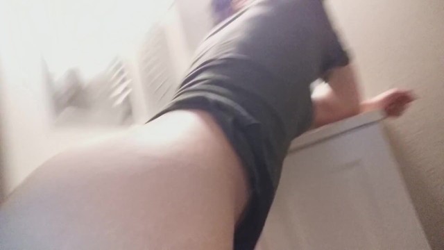 BBC stretches out my pussy quietly in his friends bathroom 19