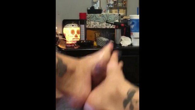 Sexy feet all over hard cock 15