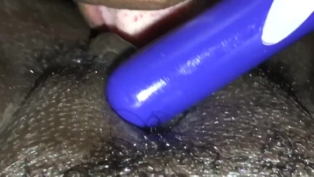 Black lesbians eating pussy with vibrator