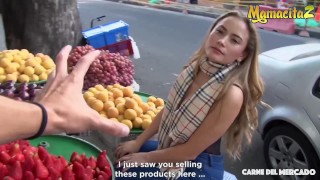 MamacitaZ – Super Hot Colombian Fruit Seller Rides Cock Like a Pornstar