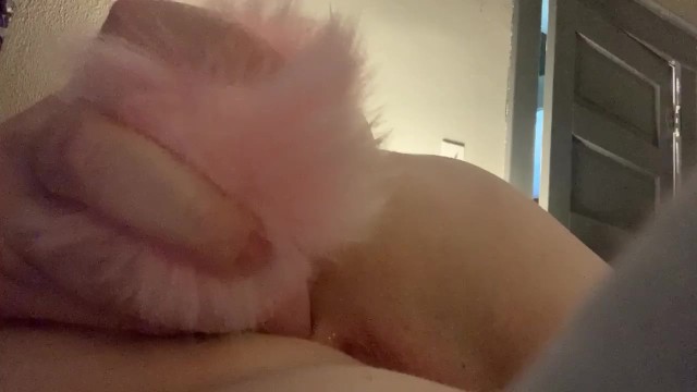 Bunny tail anal play before nap time 2