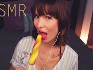 Asmr Amy Ice Licking Sucking Eating Mouth Sounds Whispering