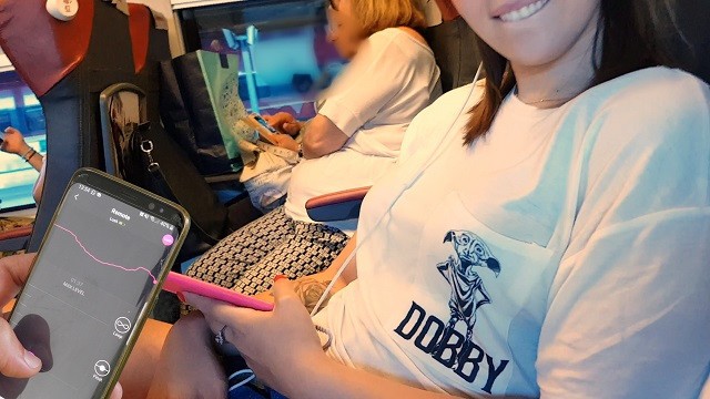 Sex Toys And Vibrating Dildos And 8 8 - my FRIEND controll my bluetooth dildo on the public train untill I...