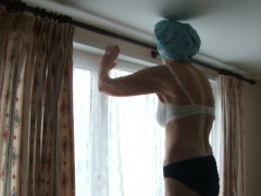 See How I Dust In Sexy Underwear My Windows...Funny And Sexy...LOOK! :-)!