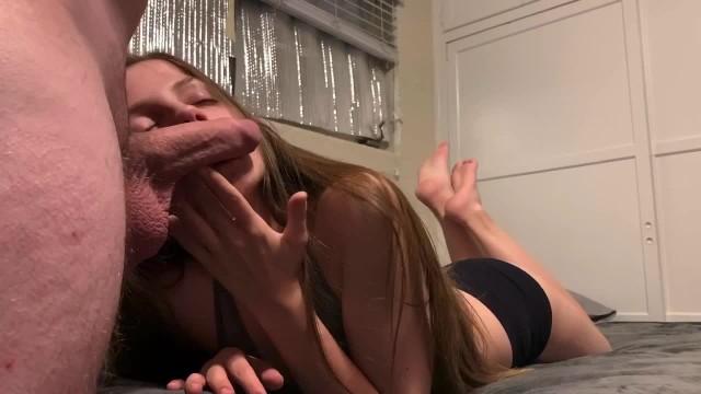 Cum all over body videos - Sweet 18 year old likes to rub cum all over her lips our 2nd custom video