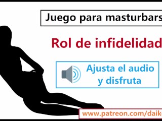 JOI Español, doble infidelidad + juegos para masturbarse.