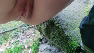 18-Year-Old Cute Teen Peeing In The Woods