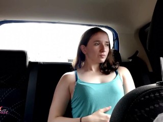 I paid my taxi trip flashingmy boobs and touching myself