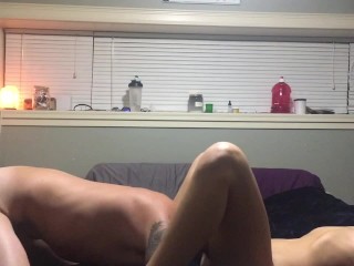 Hot tattooed couple has quick_fuck she cums he cums