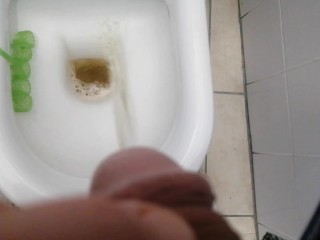 Pissing public toilet 
