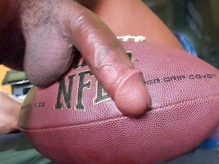 Solo masturbation  football tribute fetish play and anal toy