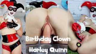 Latex Omankovivi Creampie Panty Stuffing Clown TEASER Harley Quinn Birthday Clown