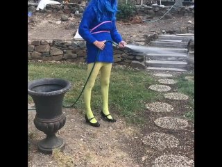 Sweater Sissy Humiliate Doing Outdoor Chores