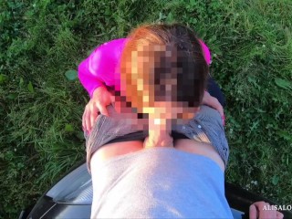 Public Outdoor Fuck Babe with_Sexy Butt - Young Amateur Couple POV!