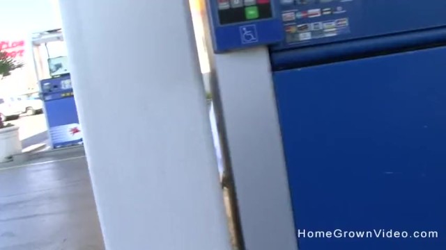 Cute blonde picks up a girl at a gas station - Cassie Courtland