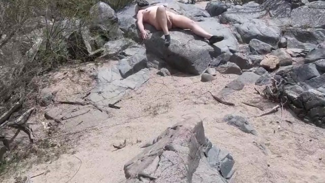 Nudist On Rocks - Found Naked Woman Sunbaking on Rocks - Pornhub.com