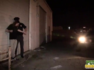Public Handjobs - Busty MILFOlivia Austin Stroking Two Cops