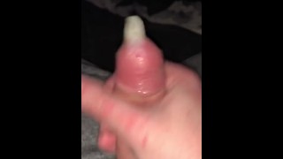 Horny A Condom Is Filled To The Brim By A Seven-Inch Cock