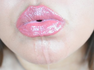 ASMR:Pink Pouty Lips with Sensual_Spit