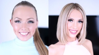 Natural Tits GIVE POV BLOWJOBS TO ASHLEY RED AND SKY PIERCE