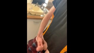 In The Kitchen A Straight British Cums
