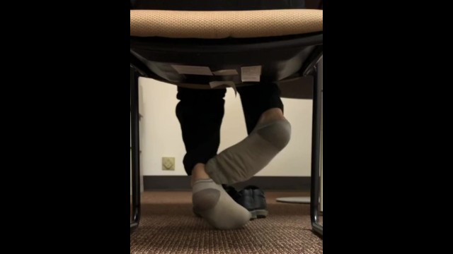 Under the chair feet voyeur 10