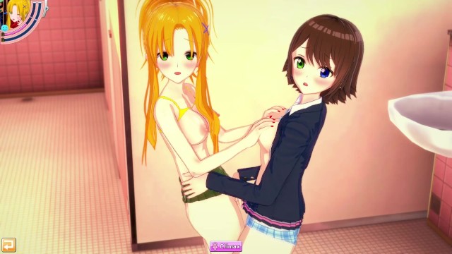 Yuna catches Rikku masturbating - FFX-2 Hentai