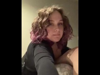 Curvy domme with a strapon pegs sub spouse in hotelroom (MrsDommeRee)