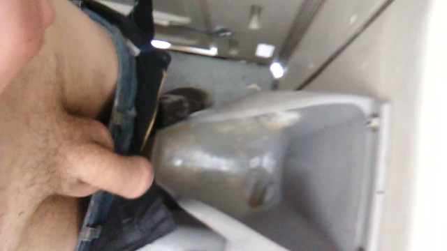 POV Transgirl In PortaPotty Too Nervous To Piss Outside On Cam For 1st