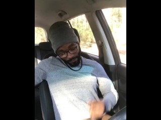 Horny Black Dude Stroke_BBC & Cums in Public Trail