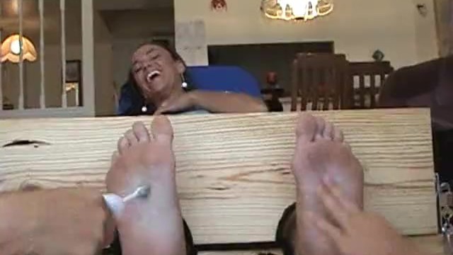 Tina Foot Tickled in Stocks - Charlee Chase