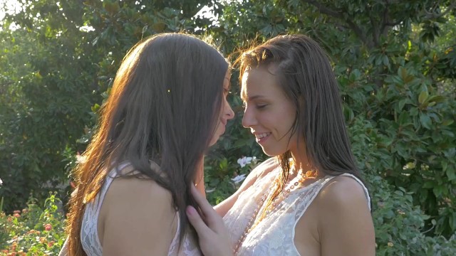 Two Young & Hot College Lesbians Outdoors Running Wild and Love each other  - Pornhub.com
