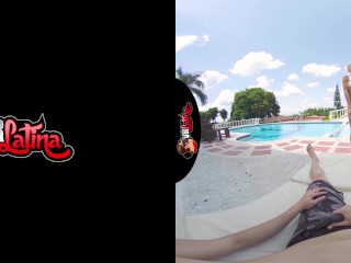 VRLatina - Sexy Tight Colombian_Babe Poolside Fuck - 5K VR