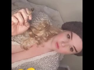 Pretty Blonde Smokes For You!