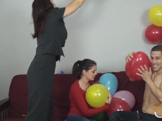 Balloon Fun With Busty Blonde Charlee Chase!