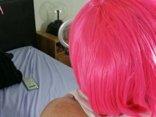 Pink Hair GanjaGoddess69 Gives a Dickrate to a_Tiny Ugly Penis: DickShame