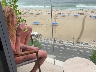 Éjaculation Interne Anale Sur Le Balcon À Rio De Janeiro