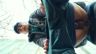 Inside Twink And Public Bareback Quickie