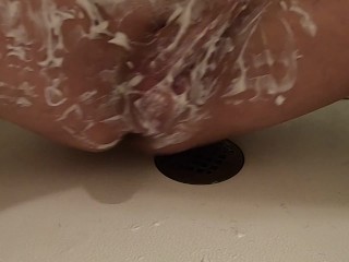 Shaving HARD cock in the_shower, Cock springs_free !!!