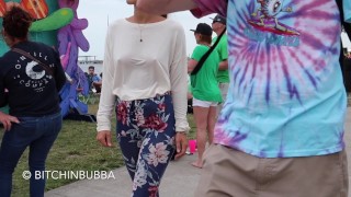 Braless Teen Music Festival Without Bras