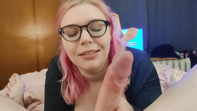 PINK HAIR PROFESSOR LETS ME CUM ON HER FACE 2