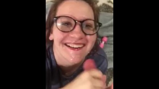 Cute Slut Gets Cum On Her Face